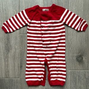 Angel Dear striped cotton sweater onesie